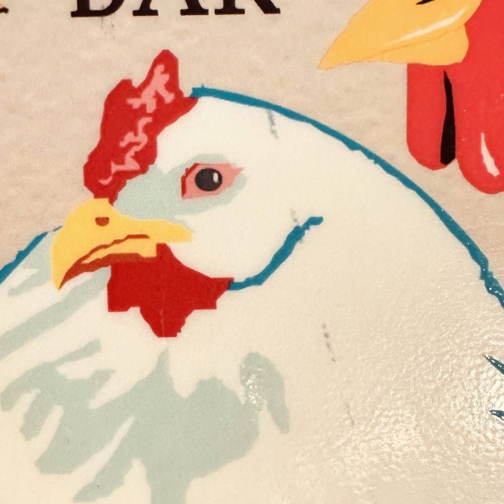 Montage Key West 2004 Bar Sign Chickens Drinks Hand Cut Embossed Glossy Signed - Picture 12 of 12